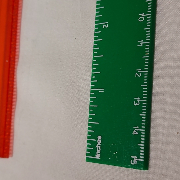 Plastic 6" rulers Hasbro Orange USA and Green Inches and Centimeters Set of 2 - Picture 3 of 5